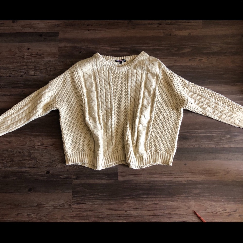 Cream Cable Knit Sweater